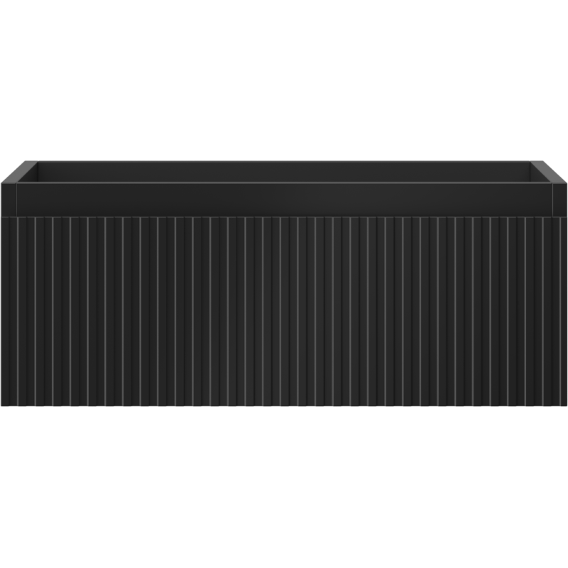 Mexen Rivel koupelnová skříňka pod umyvadlo 60 cm, 1 zásuvka, drážkovaná, černá mat - 91A20-06023-1-BF71