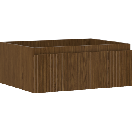 Mexen Rivel koupelnová skříňka pod umyvadlo 60 cm, 1 zásuvka, drážkovaná, ořech - 91A20-06023-1-BF86