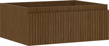Mexen Rivel koupelnová skříňka pod umyvadlo 60 cm, 1 zásuvka, drážkovaná, ořech - 91A20-06023-1-BF86
