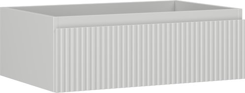 Mexen Rivel koupelnová skříňka pod umyvadlo 70 cm, 1 zásuvka, drážkovaná, šedá mat - 91A20-07023-1-BF62