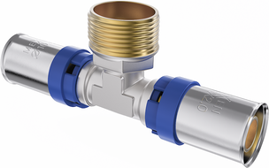 Mexen PEX-P lis três em um, prensado PEX 25 x 3/4 GZ x 25 - W97133-2534M25-00