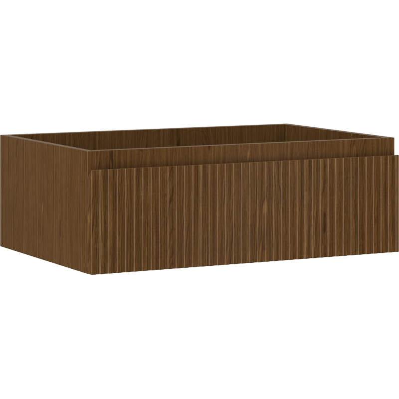 Mexen Rivel koupelnová skříňka pod umyvadlo 70 cm, 1 zásuvka, drážkovaná, ořech - 91A20-07023-1-BF86