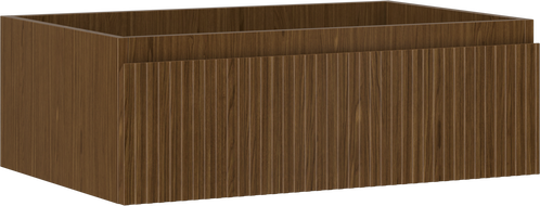 Mexen Rivel koupelnová skříňka pod umyvadlo 70 cm, 1 zásuvka, drážkovaná, ořech - 91A20-07023-1-BF86