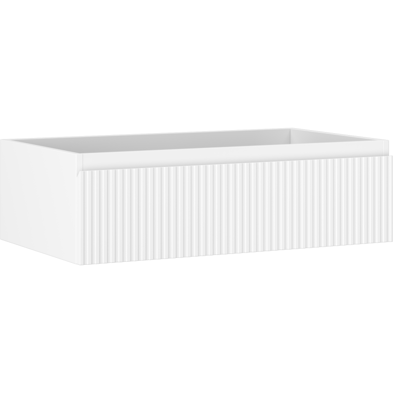 Mexen Rivel koupelnová skříňka pod umyvadlo 80 cm, 1 zásuvka, drážkovaná, bílá mat - 91A20-08023-1-BF01