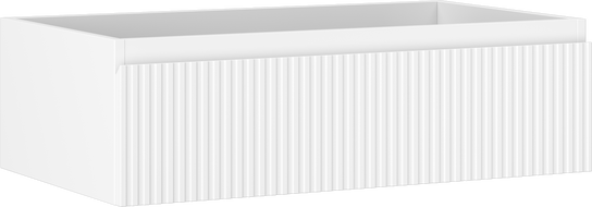 Mexen Rivel koupelnová skříňka pod umyvadlo 80 cm, 1 zásuvka, drážkovaná, bílá mat - 91A20-08023-1-BF01