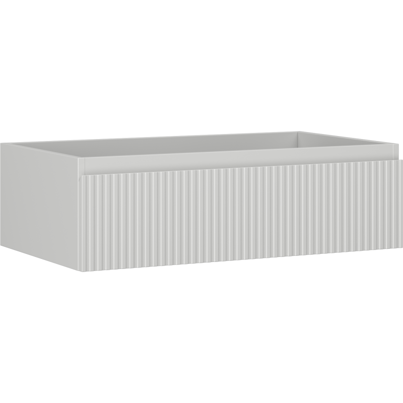 Mexen Rivel koupelnová skříňka pod umyvadlo 80 cm, 1 zásuvka, drážkovaná, šedá mat - 91A20-08023-1-BF62