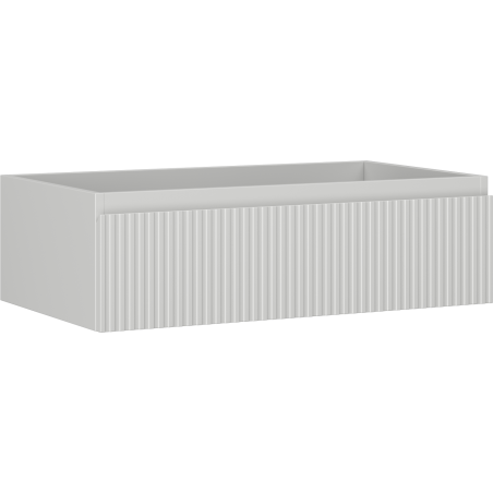 Mexen Rivel koupelnová skříňka pod umyvadlo 80 cm, 1 zásuvka, drážkovaná, šedá mat - 91A20-08023-1-BF62