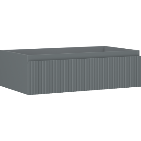 Mexen Rivel koupelnová skříňka pod umyvadlo 80 cm, 1 zásuvka, rýhovaná, grafit mat - 91A20-08023-1-BF66