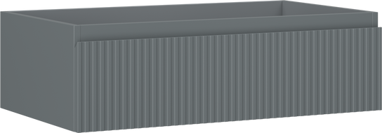 Mexen Rivel koupelnová skříňka pod umyvadlo 80 cm, 1 zásuvka, rýhovaná, grafit mat - 91A20-08023-1-BF66