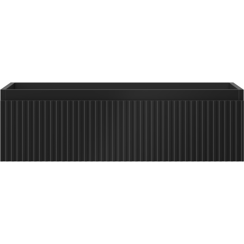 Mexen Rivel koupelnová skříňka pod umyvadlo 80 cm, 1 zásuvka, drážkovaná, černá mat - 91A20-08023-1-BF71