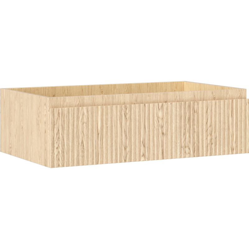 Mexen Rivel koupelnová skříňka pod umyvadlo 80 cm, 1 zásuvka, drážkovaná, dub - 91A20-08023-1-BF81