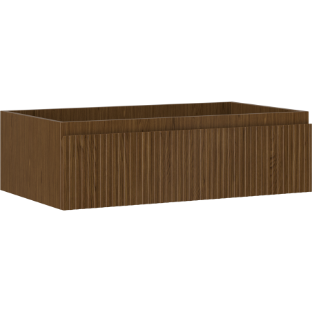 Mexen Rivel koupelnová skříňka pod umyvadlo 80 cm, 1 zásuvka, drážkovaná, ořech - 91A20-08023-1-BF86