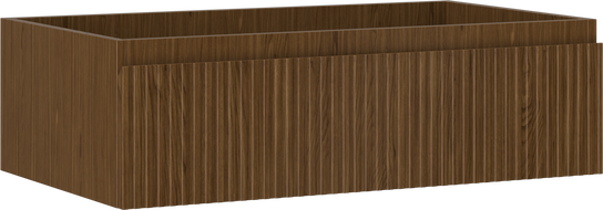 Mexen Rivel koupelnová skříňka pod umyvadlo 80 cm, 1 zásuvka, drážkovaná, ořech - 91A20-08023-1-BF86