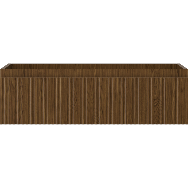 Mexen Rivel koupelnová skříňka pod umyvadlo 80 cm, 1 zásuvka, drážkovaná, ořech - 91A20-08023-1-BF86