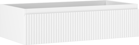 Mexen Rivel koupelnová skříňka pod umyvadlo 90 cm, 1 zásuvka, drážkovaná, bílá matná - 91A20-09023-1-BF01