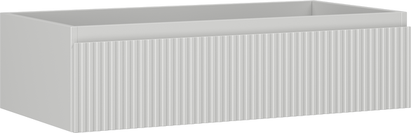 Mexen Rivel koupelnová skříňka pod umyvadlo 90 cm, 1 zásuvka, drážkovaná, šedá mat - 91A20-09023-1-BF62