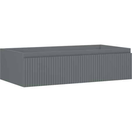 Mexen Rivel koupelnová skříňka pod umyvadlo 90 cm, 1 zásuvka, drážkovaná, grafit mat - 91A20-09023-1-BF66