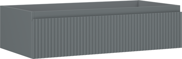 Mexen Rivel koupelnová skříňka pod umyvadlo 90 cm, 1 zásuvka, drážkovaná, grafit mat - 91A20-09023-1-BF66