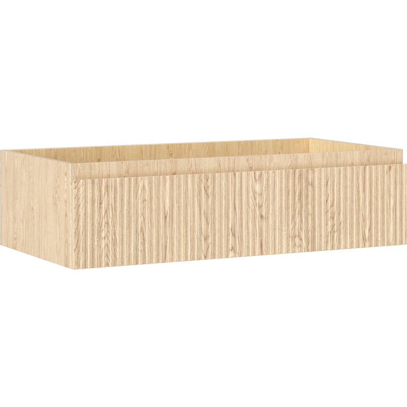 Mexen Rivel koupelnová skříňka pod umyvadlo 90 cm, 1 zásuvka, drážkovaná, dub - 91A20-09023-1-BF81