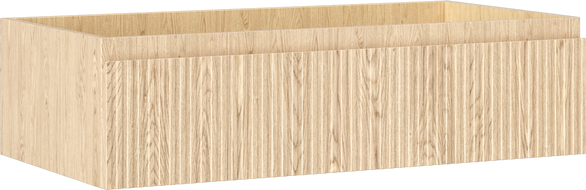 Mexen Rivel koupelnová skříňka pod umyvadlo 90 cm, 1 zásuvka, drážkovaná, dub - 91A20-09023-1-BF81