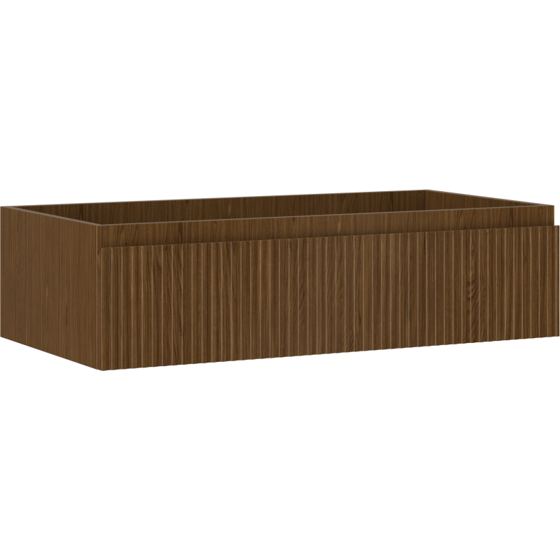 Mexen Rivel koupelnová skříňka pod umyvadlo 90 cm, 1 zásuvka, drážkovaná, ořech - 91A20-09023-1-BF86