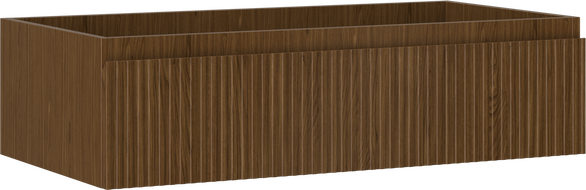 Mexen Rivel koupelnová skříňka pod umyvadlo 90 cm, 1 zásuvka, drážkovaná, ořech - 91A20-09023-1-BF86