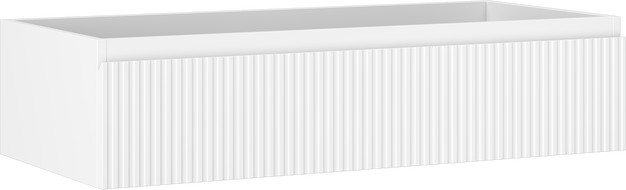 Mexen Rivel koupelnová skříňka pod umyvadlo 100 cm, 1 zásuvka, drážkovaná, bílá matná - 91A20-10023-1-BF01