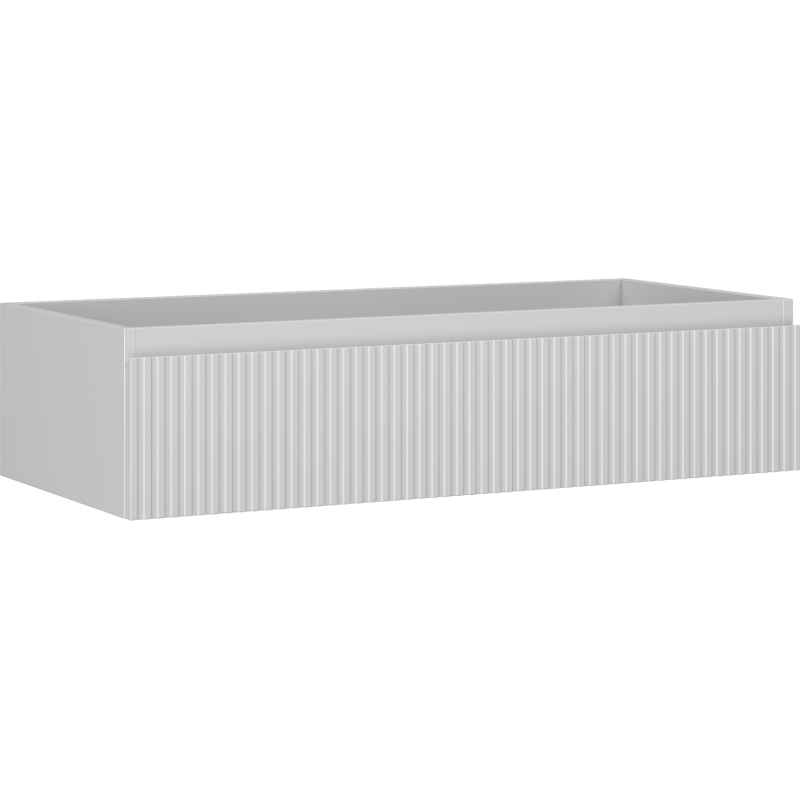 Mexen Rivel koupelnová skříňka pod umyvadlo 100 cm, 1 zásuvka, vroubkovaná, šedá mat - 91A20-10023-1-BF62