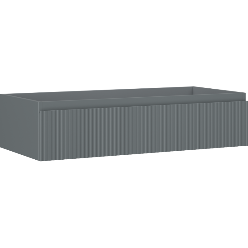 Mexen Rivel koupelnová skříňka pod umyvadlo 100 cm, 1 zásuvka, drážkovaná, grafit mat - 91A20-10023-1-BF66