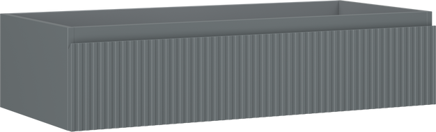 Mexen Rivel koupelnová skříňka pod umyvadlo 100 cm, 1 zásuvka, drážkovaná, grafit mat - 91A20-10023-1-BF66