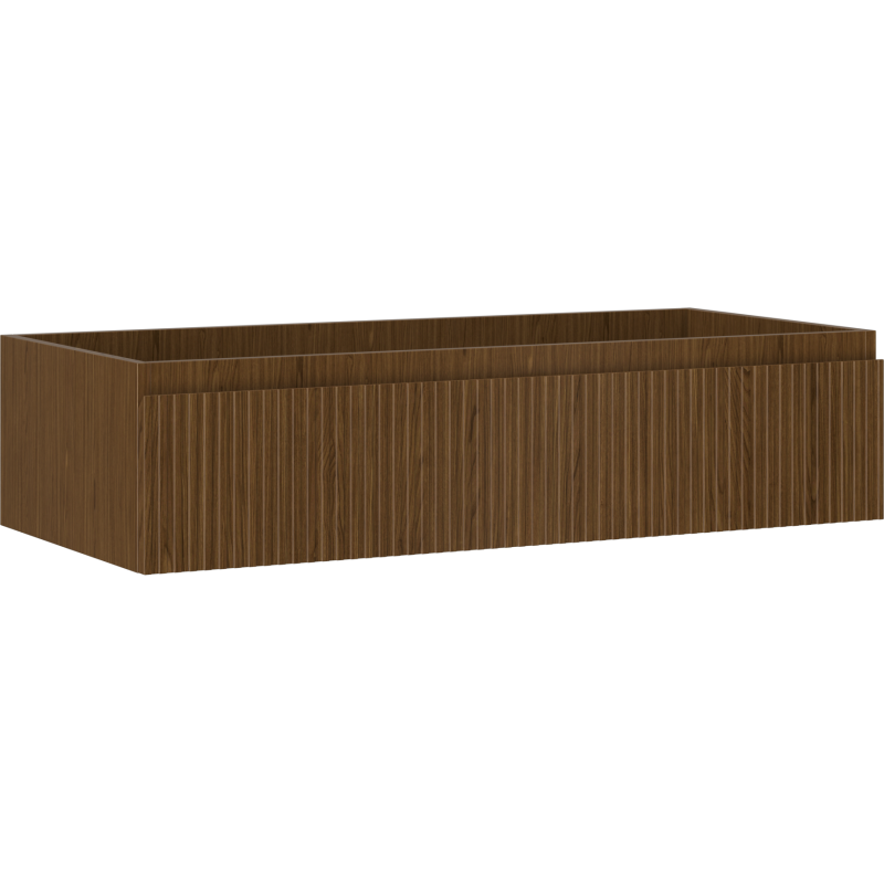 Mexen Rivel koupelnová skříňka pod umyvadlo 100 cm, 1 zásuvka, rýhovaná, ořech - 91A20-10023-1-BF86