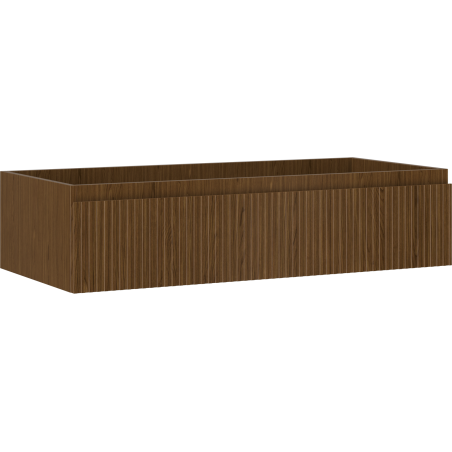 Mexen Rivel koupelnová skříňka pod umyvadlo 100 cm, 1 zásuvka, rýhovaná, ořech - 91A20-10023-1-BF86