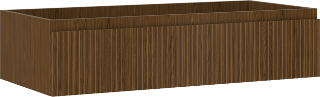 Mexen Rivel koupelnová skříňka pod umyvadlo 100 cm, 1 zásuvka, rýhovaná, ořech - 91A20-10023-1-BF86
