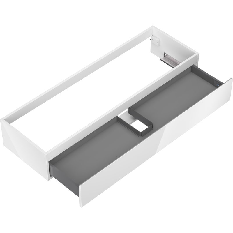 Mexen Orio koupelnová skříňka pod umyvadlo 140 cm, 1 zásuvka, bílý lesk - 91A10-14023-1-BF00