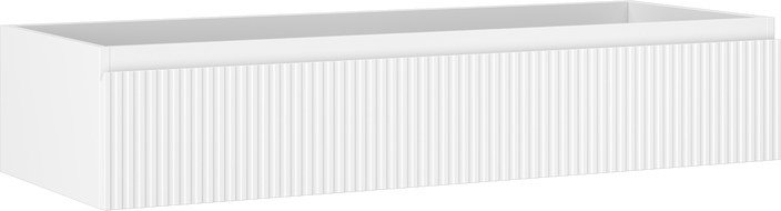 Mexen Rivel koupelnová skříňka pod umyvadlo 120 cm, 1 zásuvka, rýhovaná, bílá mat - 91A20-12023-1-BF01