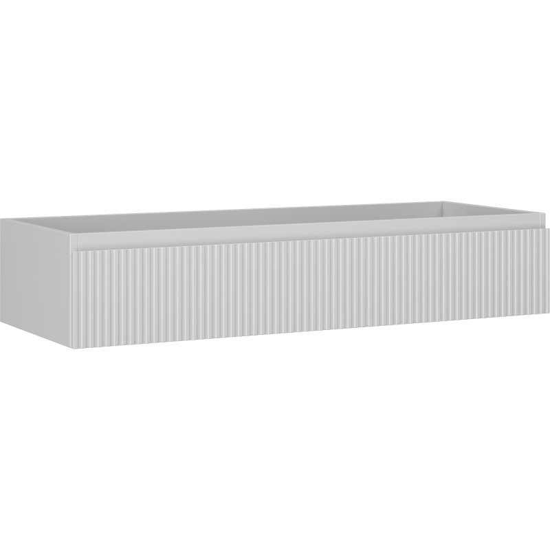 Mexen Rivel koupelnová skříňka pod umyvadlo 120 cm, 1 zásuvka, rýhovaná, šedá matná - 91A20-12023-1-BF62