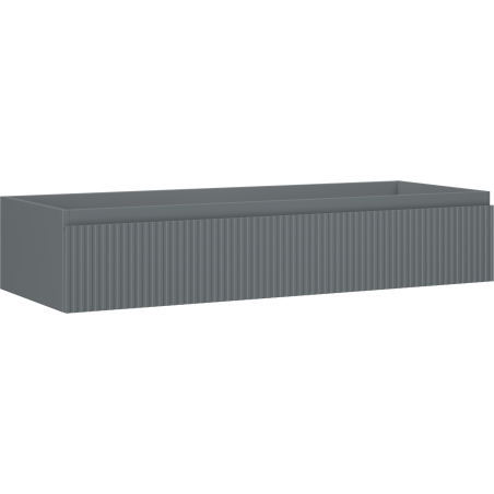 Mexen Rivel koupelnová skříňka pod umyvadlo 120 cm, 1 zásuvka, rýhovaná, šedá mat - 91A20-12023-1-BF66