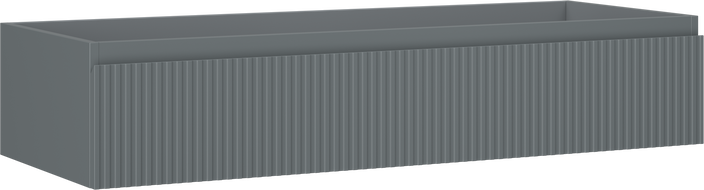 Mexen Rivel koupelnová skříňka pod umyvadlo 120 cm, 1 zásuvka, rýhovaná, šedá mat - 91A20-12023-1-BF66