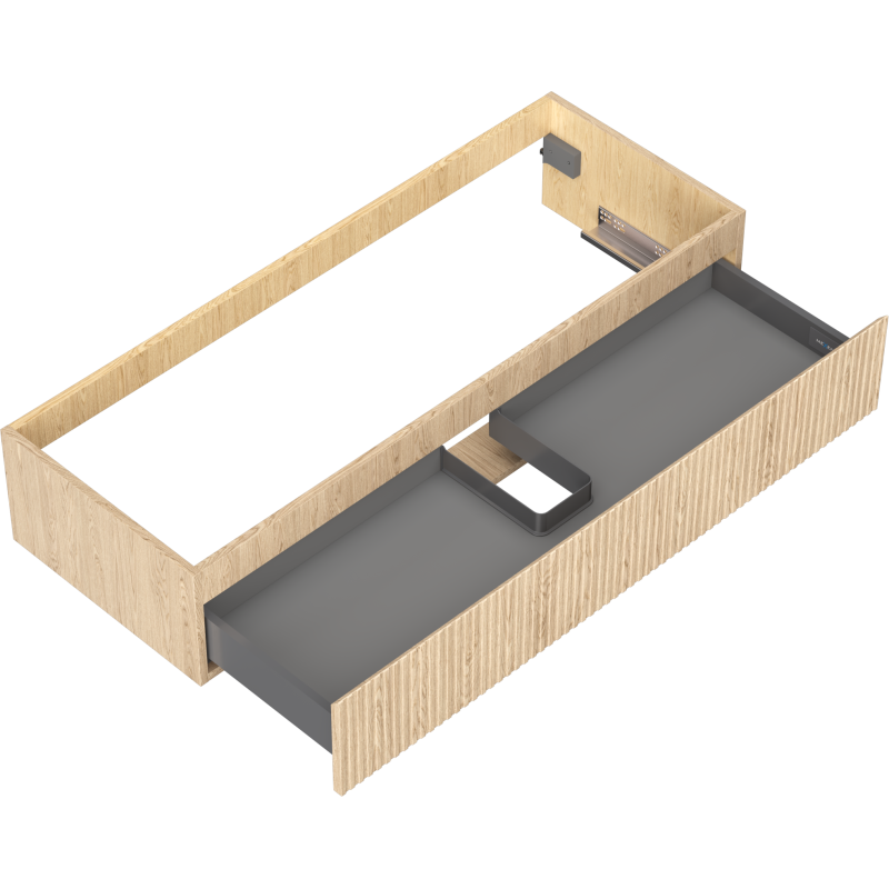 Mexen Rivel koupelnová skříňka pod umyvadlo 120 cm, 1 zásuvka, drážková, dub - 91A20-12023-1-BF81