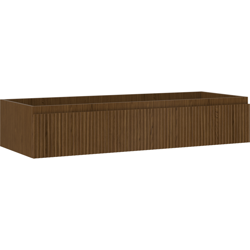 Mexen Rivel koupelnová skříňka pod umyvadlo 120 cm, 1 zásuvka, drážkovaná, ořech - 91A20-12023-1-BF86