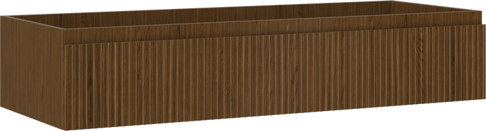 Mexen Rivel koupelnová skříňka pod umyvadlo 120 cm, 1 zásuvka, drážkovaná, ořech - 91A20-12023-1-BF86