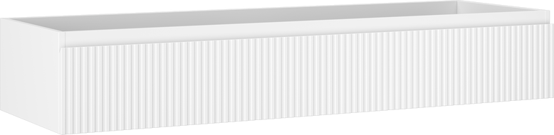 Mexen Rivel koupelnová skříňka pod umyvadlo 140 cm, 1 zásuvka, drážkovaná, bílá matná - 91A20-14023-1-BF01
