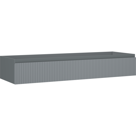 Mexen Rivel koupelnová skříňka pod umyvadlo 140 cm, 1 zásuvka, drážkovaná, grafit mat - 91A20-14023-1-BF66