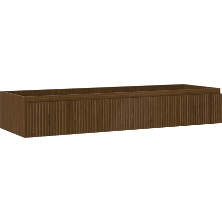 Mexen Rivel koupelnová skříňka pod umyvadlo 140 cm, 1 zásuvka, rýhovaná, ořech - 91A20-14023-1-BF86