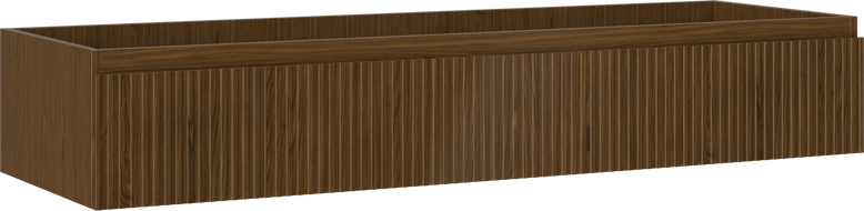 Mexen Rivel koupelnová skříňka pod umyvadlo 140 cm, 1 zásuvka, rýhovaná, ořech - 91A20-14023-1-BF86