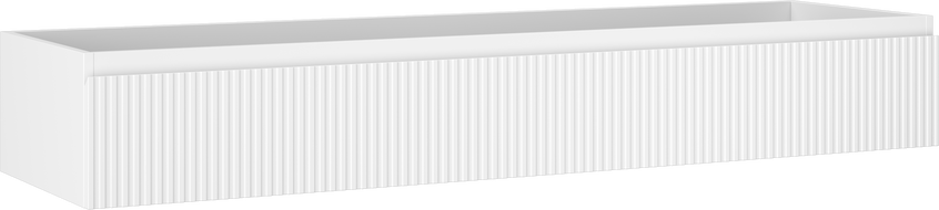 Mexen Rivel koupelnová skříňka pod umyvadlo 160 cm, 1 zásuvka, rýhovaná, bílá mat - 91A20-16023-1-BF01