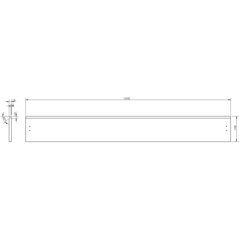 Mexen Rivel koupelnová skříňka pod umyvadlo 160 cm, 1 zásuvka, drážkovaná, šedá matná - 91A20-16023-1-BF62