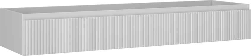 Mexen Rivel koupelnová skříňka pod umyvadlo 160 cm, 1 zásuvka, drážkovaná, šedá matná - 91A20-16023-1-BF62