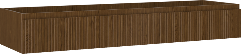 Mexen Rivel koupelnová skříňka pod umyvadlo 160 cm, 1 zásuvka, rýhovaná, ořech - 91A20-16023-1-BF86