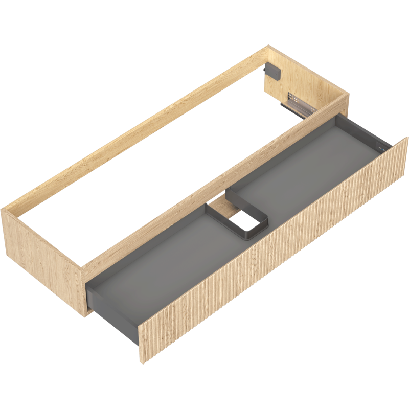 Mexen Rivel koupelnová skříňka pod umyvadlo 140 cm, 1 zásuvka, profilovaná, dub - 91A20-14023-1-BF81